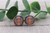 Fall Plaid || Glass Stud Earrings || Hypoallergenic