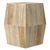 22" Natural Solid Wood Square Block End Table