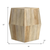 22" Natural Solid Wood Square Block End Table