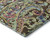 9' X 12' Chocolate Blue And Pink Paisley Washable Area Rug With UV Protection