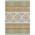 10' X 14' Green And Teal Blue Tribal Washable Indoor Outdoor Area Rug