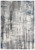 8' Gray Ivory And Black Abstract Hand Carved Handmade Area Rug