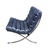 Tufted Leather and Upholstered Folding Lounge Chair