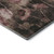 8' Taupe Pink And Beige Floral Washable Round Rug With UV Protection