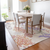 10' X 14' Cinnamon Ivory And Plum Geometric Washable Area Rug With UV Protection