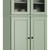 72" Sage Solid Wood Four Door Two Drawer Pantry Or Storage Closet