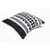 20" Black And Ivory Geometric Cotton Blend Throw Pillow Cover