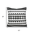 20" Black And Ivory Geometric Cotton Blend Throw Pillow Cover