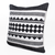 20" Black And Ivory Geometric Cotton Blend Throw Pillow Cover