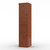 17" Coffee Solid Wood Free Standing Double Door Linen Cabinet