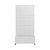 Set of Two White Striped Galvanized Metal Rectangular Planter Box