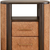 23" Espresso And Mocha Solid Wood Woven Texture Two Drawer Nightstand