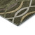 3' X 5' Olive Green Ivory And Gold Abstract Washable Area Rug With UV Protection