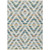 8' X 10' Teal Blue And Copper Tribal Washable Indoor Outdoor Area Rug