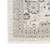 8' Ivory Black And Gray Floral Distressed Non Skid Runner Rug