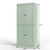 32" Sage Solid Wood Free Standing Four Door Linen Cabinet