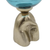 Ombre Glass And Aluminum Pedestal Table Vase