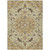 8' X 10' Gold And Copper Floral Medallion Washable Indoor Outdoor Area Rug