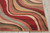 2' X 3' Ivory Tan And Red Striped Non Skid Area Rug