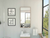 18" Light Gray Wood Floating Double Door Bathroom Vanity And Medicine Cabinet With Mirror