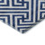 3' X 5' Blue And Ivory Geometric Washable Area Rug With UV Protection
