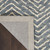 5' X 7' Blue Wool Chevron Area Rug