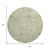 8' Artichoke Green Gray And Ivory Oriental Washable Round Rug With UV Protection
