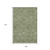 9' X 12' Olive Green And Ivory Floral Washable Area Rug With UV Protection