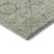 3' X 5' Artichoke Green And Ivory Geometric Washable Area Rug With UV Protection