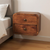 Solid Wood One Drawer Floating Nightstand