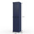 17" Navy Blue Solid Wood Free Standing Double Door Linen Cabinet