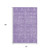 10' X 14' Plum And Beige Floral Washable Area Rug With UV Protection