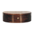 16" Walnut Solid Wood Round One Drawer Floating Nightstand