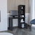 39" Black Wood Executive Desk