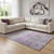 8' X 10' Plum And Gray Geometric Washable Area Rug With UV Protection