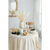 6" White Stoneware Round Jug Vase