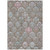 10' X 14' Brown And Silver Ogee Washable Indoor Outdoor Area Rug