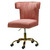 Contempo Rose Pink Velvet Nailhead Office Chair
