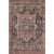 10' X 14' Charcoal Gold And Rust Oriental Washable Area Rug With UV Protection