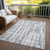 Striped Washable Indoor Outdoor Area Rug