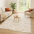 10' X 14' Linen And Wheat Abstract Washable Indoor Outdoor Area Rug