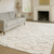 10' X 14' Linen And Wheat Abstract Washable Indoor Outdoor Area Rug