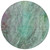 8' Teal Blue And Purple Round Abstract Washable Indoor Outdoor Area Rug