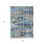 5' X 8' Denim Blue Wheat And Beige Abstract Washable Indoor Outdoor Area Rug