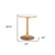 Wood and Steel Pedestal Base Round Top Dining Table