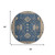 8' Navy Blue And Beige Oriental Washable Round Rug With UV Protection