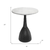 20" Black Marble Round End Table