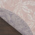 5' Pink And Ivory Floral Distressed Round Rug