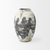 22" Black And White Ombre Ceramic Amphora Floor Vase