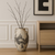 22" Black And White Ombre Ceramic Amphora Floor Vase